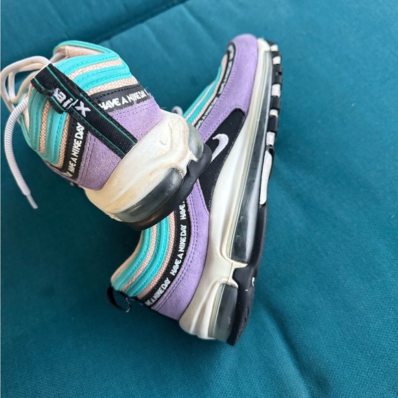 Nike Air Max 97 with Purple and Teal Accents - Picture 11 of 13